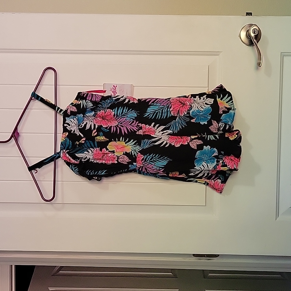 Justice girls flower romper